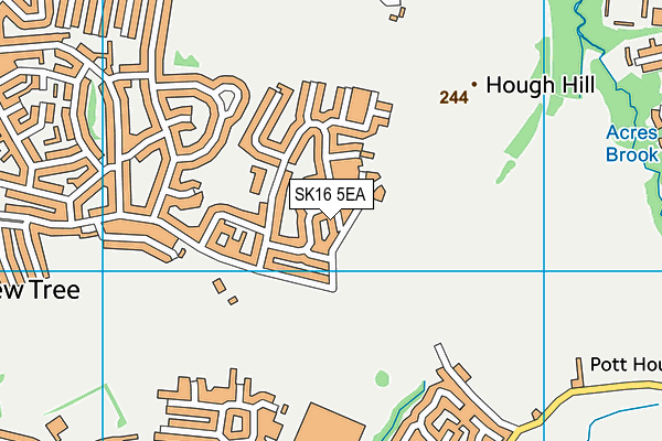 SK16 5EA map - OS VectorMap District (Ordnance Survey)
