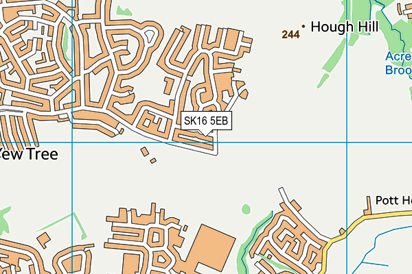 SK16 5EB map - OS VectorMap District (Ordnance Survey)