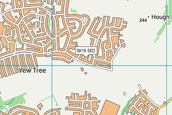 SK16 5ED map - OS VectorMap District (Ordnance Survey)