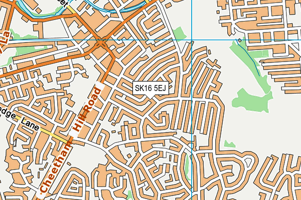 SK16 5EJ map - OS VectorMap District (Ordnance Survey)