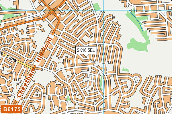 SK16 5EL map - OS VectorMap District (Ordnance Survey)