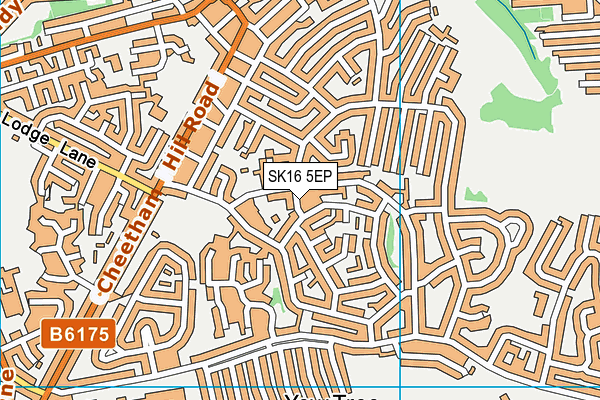 SK16 5EP map - OS VectorMap District (Ordnance Survey)
