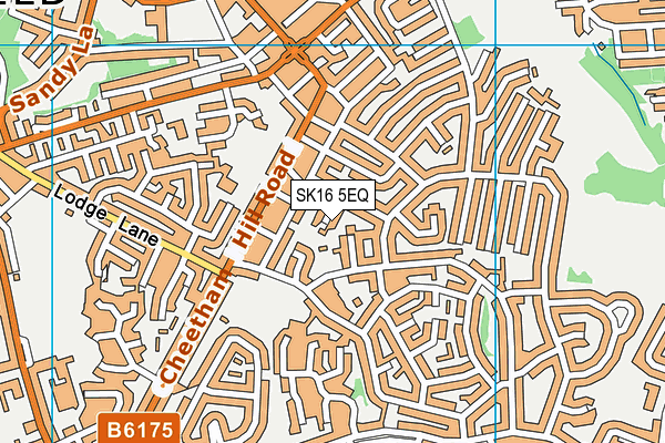 SK16 5EQ map - OS VectorMap District (Ordnance Survey)