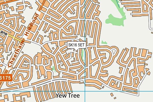 SK16 5ET map - OS VectorMap District (Ordnance Survey)