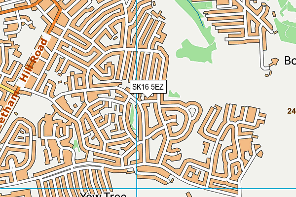 SK16 5EZ map - OS VectorMap District (Ordnance Survey)