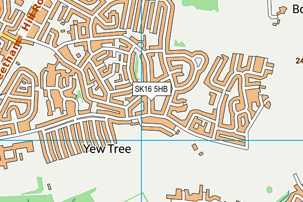 SK16 5HB map - OS VectorMap District (Ordnance Survey)