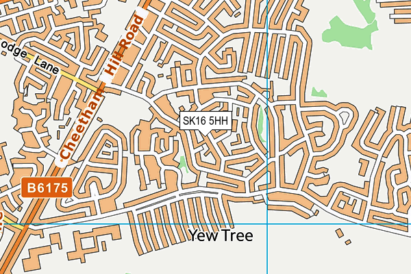 SK16 5HH map - OS VectorMap District (Ordnance Survey)
