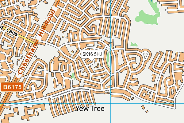 SK16 5HJ map - OS VectorMap District (Ordnance Survey)