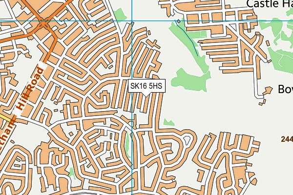 SK16 5HS map - OS VectorMap District (Ordnance Survey)