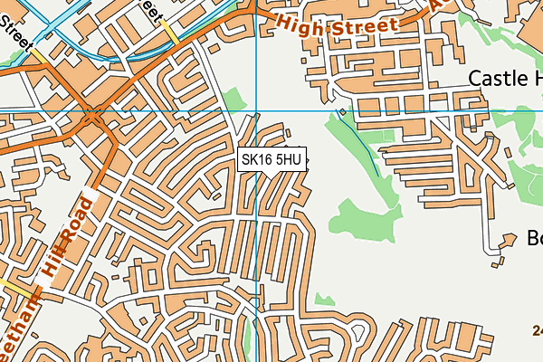 SK16 5HU map - OS VectorMap District (Ordnance Survey)
