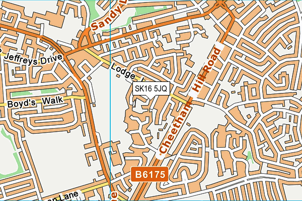 SK16 5JQ map - OS VectorMap District (Ordnance Survey)