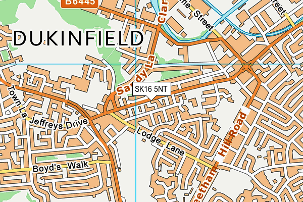 SK16 5NT map - OS VectorMap District (Ordnance Survey)