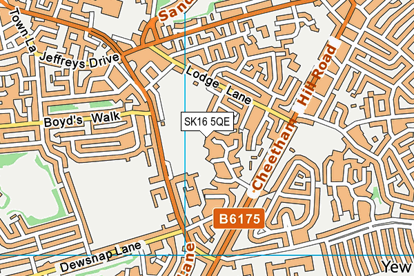 SK16 5QE map - OS VectorMap District (Ordnance Survey)