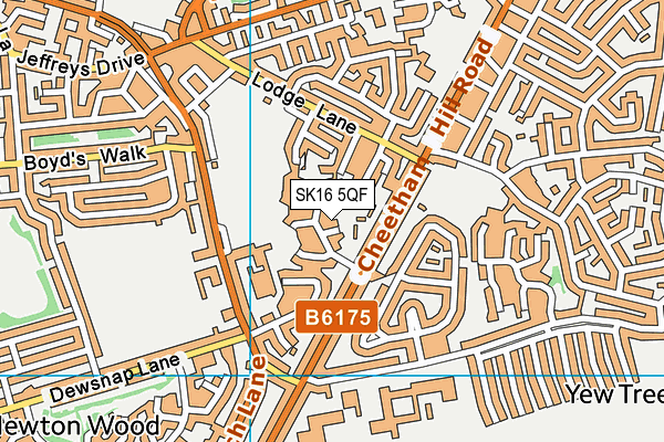 SK16 5QF map - OS VectorMap District (Ordnance Survey)