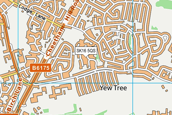 SK16 5QS map - OS VectorMap District (Ordnance Survey)