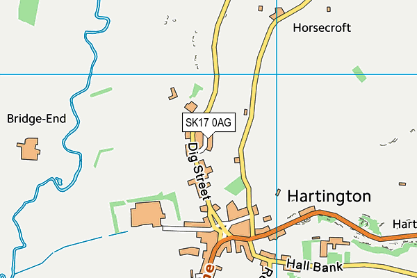 SK17 0AG map - OS VectorMap District (Ordnance Survey)