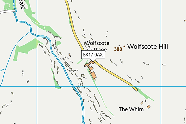 SK17 0AX map - OS VectorMap District (Ordnance Survey)