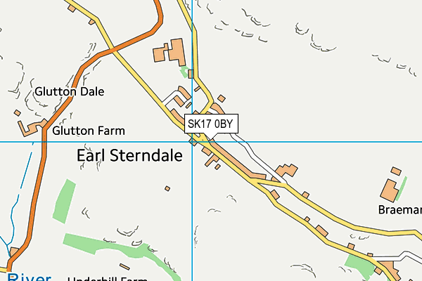 SK17 0BY map - OS VectorMap District (Ordnance Survey)