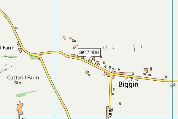 SK17 0DH map - OS VectorMap District (Ordnance Survey)