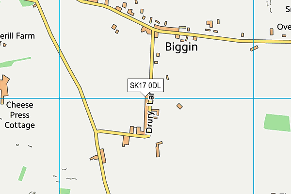 SK17 0DL map - OS VectorMap District (Ordnance Survey)