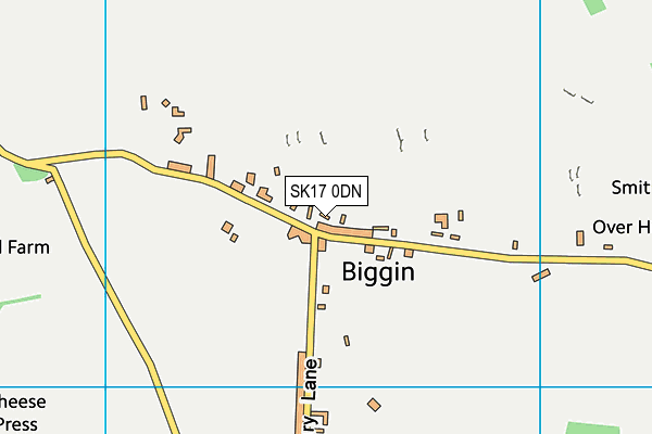 SK17 0DN map - OS VectorMap District (Ordnance Survey)