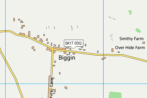 Biggin CofE Primary School map (SK17 0DQ) - OS VectorMap District (Ordnance Survey)