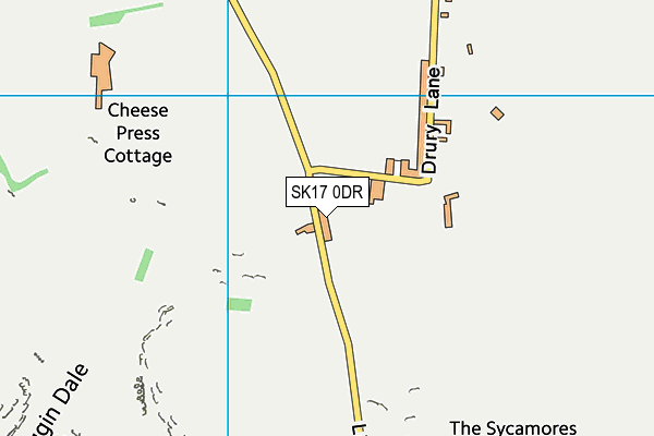 SK17 0DR map - OS VectorMap District (Ordnance Survey)