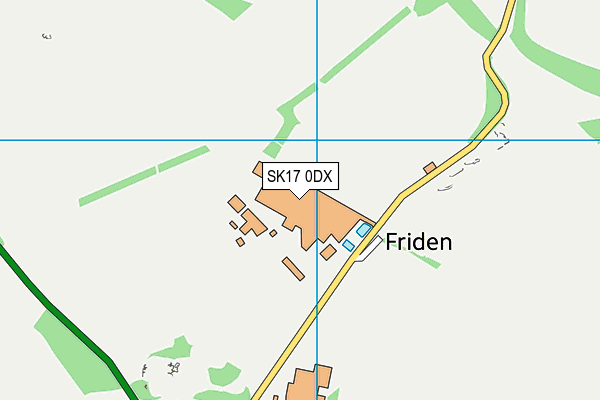 SK17 0DX map - OS VectorMap District (Ordnance Survey)