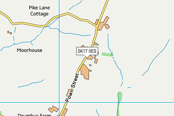 SK17 0ES map - OS VectorMap District (Ordnance Survey)