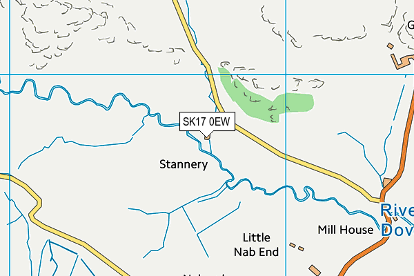SK17 0EW map - OS VectorMap District (Ordnance Survey)
