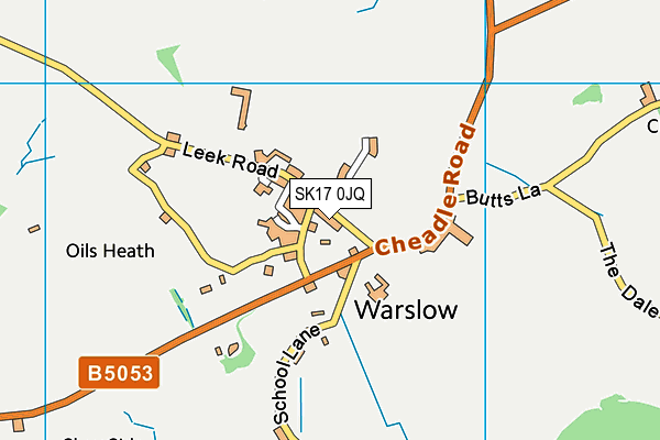 SK17 0JQ map - OS VectorMap District (Ordnance Survey)