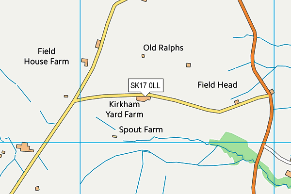 SK17 0LL map - OS VectorMap District (Ordnance Survey)