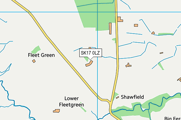 SK17 0LZ map - OS VectorMap District (Ordnance Survey)