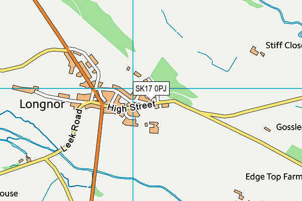 SK17 0PJ map - OS VectorMap District (Ordnance Survey)