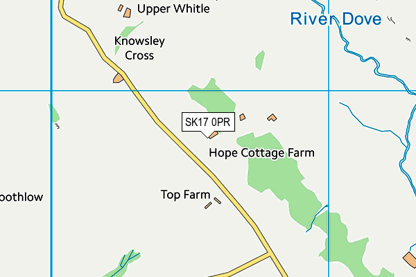 SK17 0PR map - OS VectorMap District (Ordnance Survey)