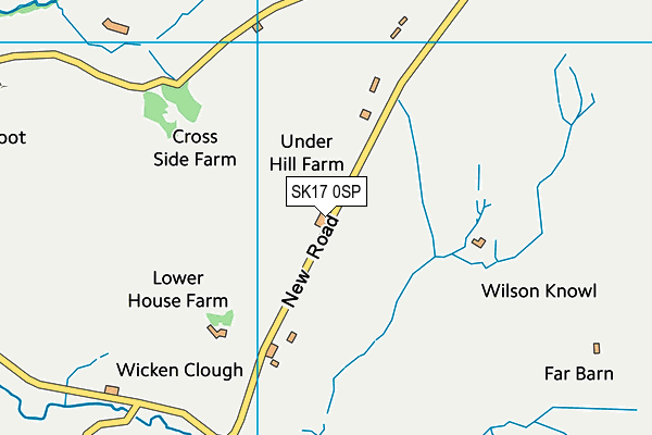 SK17 0SP map - OS VectorMap District (Ordnance Survey)