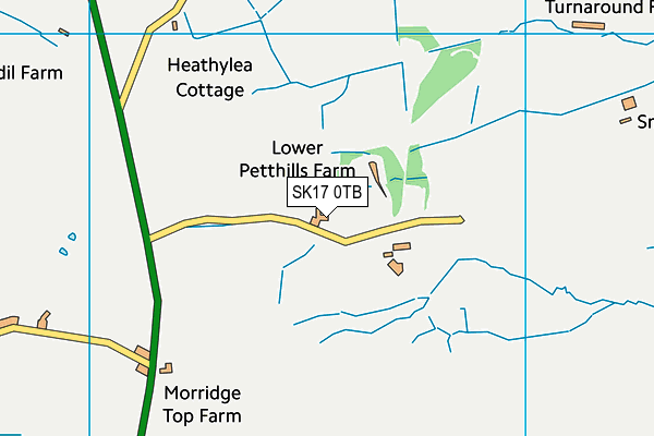 SK17 0TB map - OS VectorMap District (Ordnance Survey)