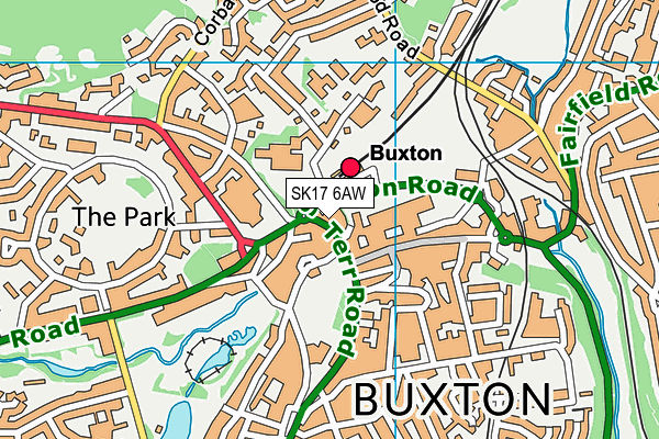 SK17 6AW map - OS VectorMap District (Ordnance Survey)