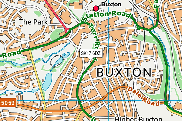 SK17 6DZ map - OS VectorMap District (Ordnance Survey)