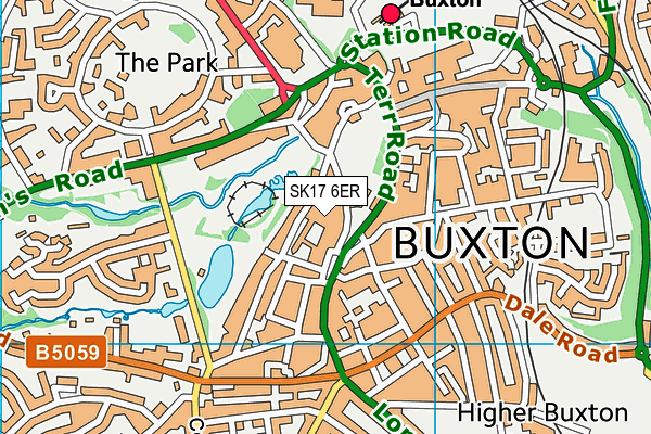 SK17 6ER map - OS VectorMap District (Ordnance Survey)