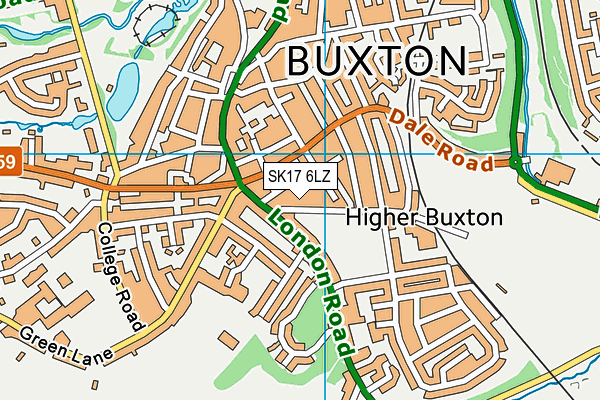 SK17 6LZ map - OS VectorMap District (Ordnance Survey)