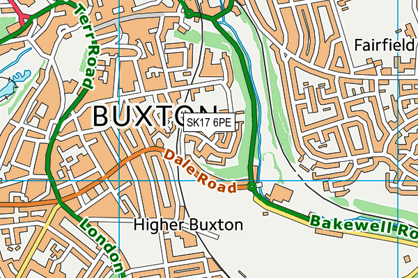 SK17 6PE map - OS VectorMap District (Ordnance Survey)