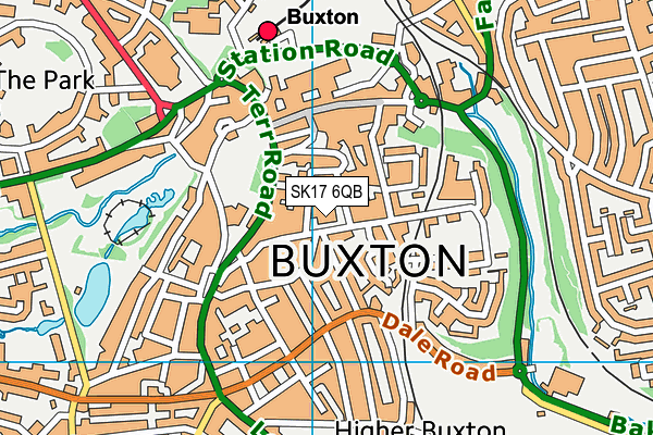 Buxton Infant School map (SK17 6QB) - OS VectorMap District (Ordnance Survey)