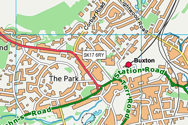 University Of Derby (Buxton Campus) (Closed) map (SK17 6RY) - OS VectorMap District (Ordnance Survey)