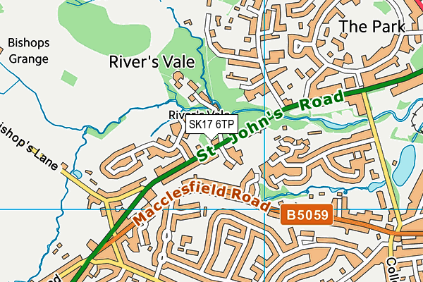 SK17 6TP map - OS VectorMap District (Ordnance Survey)