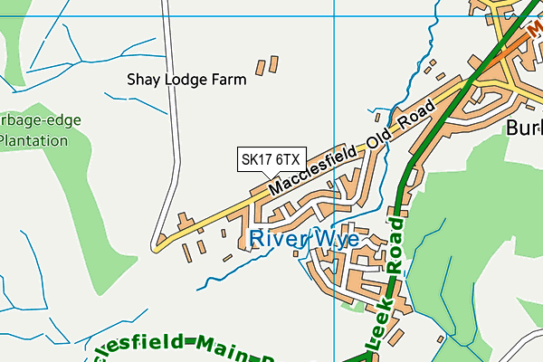 SK17 6TX map - OS VectorMap District (Ordnance Survey)