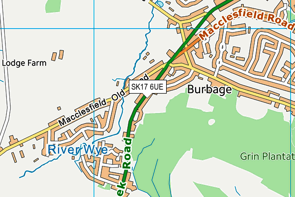 SK17 6UE map - OS VectorMap District (Ordnance Survey)