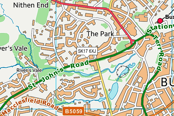 SK17 6XJ map - OS VectorMap District (Ordnance Survey)