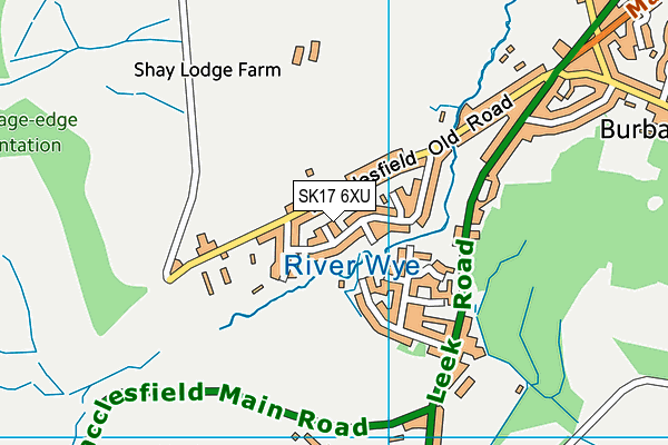 SK17 6XU map - OS VectorMap District (Ordnance Survey)