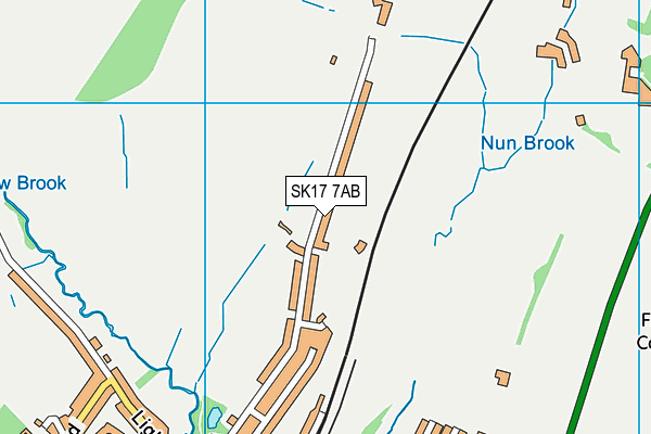 SK17 7AB map - OS VectorMap District (Ordnance Survey)